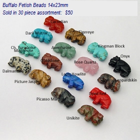 buffalo fetish beads