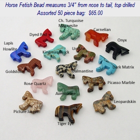 horse fetish bead