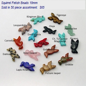 squirrel fetish beads