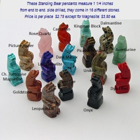 standing bear pendants