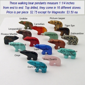 walking bear pendant