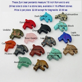 zuni bear pendants